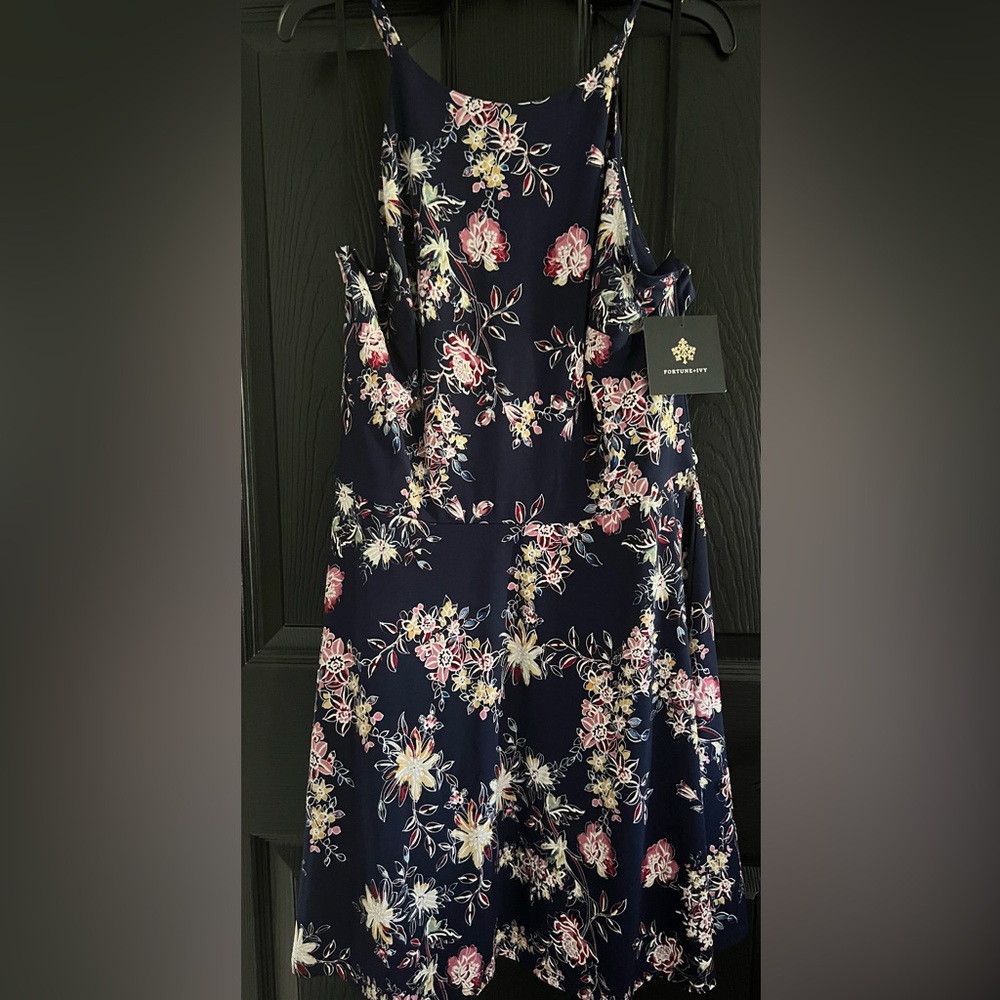Fortune+Ivy Navy Liv Knit Dress